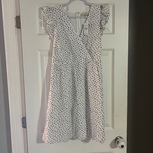 White and black dress LOFT NWT